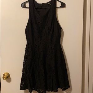 Black flare dress